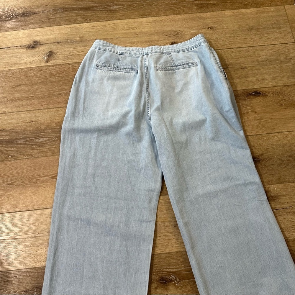 Madewell The Curvy Harlow Wide-Leg Trouser Light Wash Denim Jeans Sz W32 NWT - Picture 9 of 10